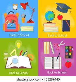 Education Open book vector illustration school of knowledge concept infographics background symbols
