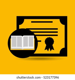 education opened book certificate graduation vector illustration eps 10