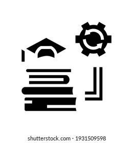 education optimize glyph icon vector. education optimize sign. isolated contour symbol black illustration