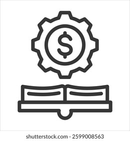 Education Outline Icon Vector Illustration