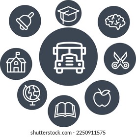 Education Outline Icons vector design