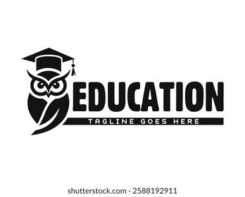 Education owl logo vector design