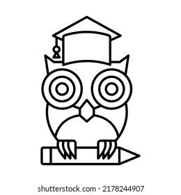 Education Owl Vector icon which is suitable for commercial work and easily modify or edit it


