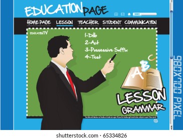 Education page, website, grammar