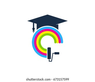 Education Paint Icon Logo Design Element