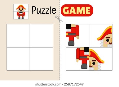 Education paper game for preshool children. Cut out the parts and glue them in the correct place. 
