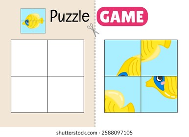 Education paper game for preshool children. Cut out the parts and glue them in the correct place. 
