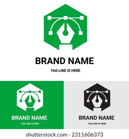 Education pen concept logo design	
