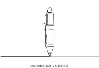 Educación Pluma contínua una línea contorno dibujo de Arte vectorial y simple una línea diseño minimalista trazo lápiz logo