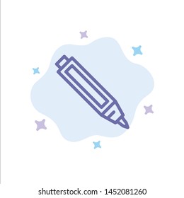 Education, Pen, Pencil Blue Icon on Abstract Cloud Background