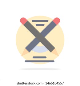 Education, Pen, Pencil, Write Abstract Circle Background Flat color Icon. Vector Icon Template background