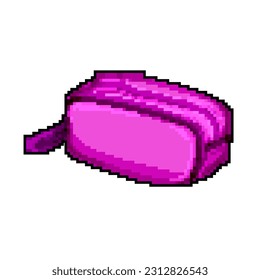 education pencil case game pixel art retro vector. bit education pencil case. old vintage illustration