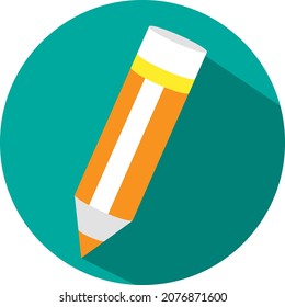 Education pencil, illustration, vector, on a white background.