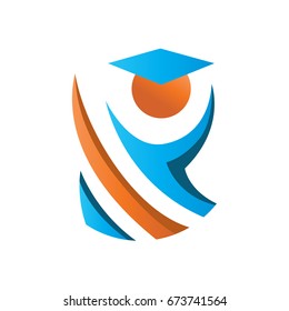 education people graduation logo template