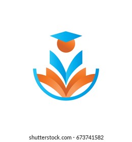 education people graduation logo template