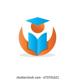 education people graduation logo template