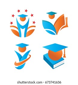 education people graduation logo template