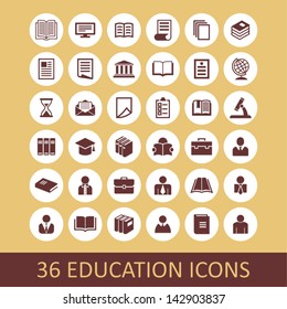 Education pictogram set