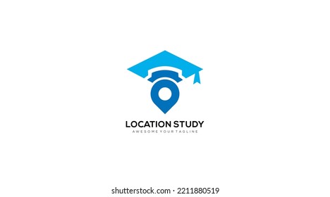 Education Pin Logo Design Template