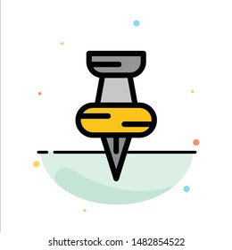 Education, Pin, Marker Abstract Flat Color Icon Template