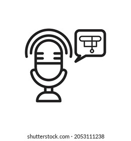 Education Podcast Health Podcast Outline Icon Vector Illustration