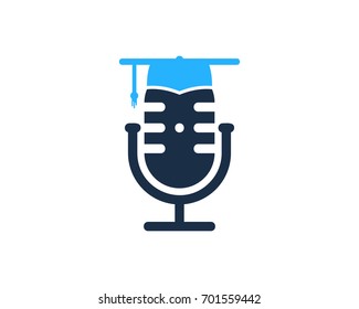 Education Podcast Icon Logo Design Element