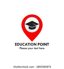 Ilustración de la plantilla del logotipo de punto de educación. adecuado para la universidad, biblioteca, escuela 