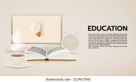Bildungspaket oder Hintergrundkonzeption Kunst mit pastellfarbenem Schema, Vektorgrafik