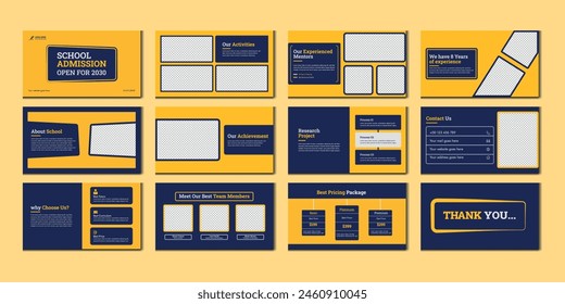 education powerpoint presentation slide template design or pitch deck slide template