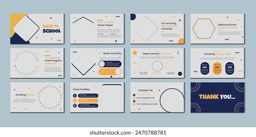 education powerpoint presentation slide template design or pitch deck slide template