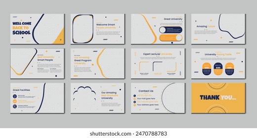 education powerpoint presentation slide template design or pitch deck slide template