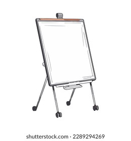 Education presentation on whiteboard icon isolated