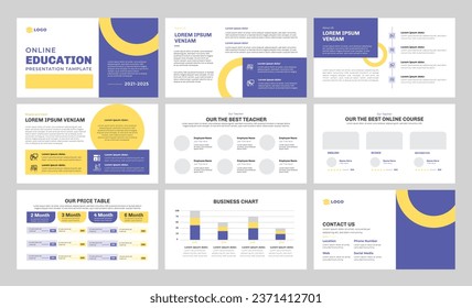 
Education Presentation Slide template design or Pitch Deck Slide Template or Sales Guide Slider
