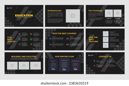 Education Presentation Slide Template and Online Education Slide Design