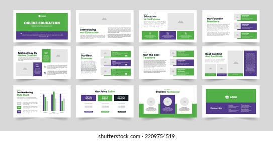 Education Presentation Template Design or Education Presentation Slide Design