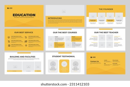  Education Presentation Template Design or Education Presentation Slide Design 