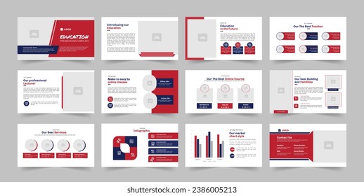 Education program presentation slide layout design, education presentation slide design, presentation slide set, university presentation design