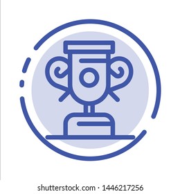 Education, Progress, Training Blue Dotted Line Line Icon