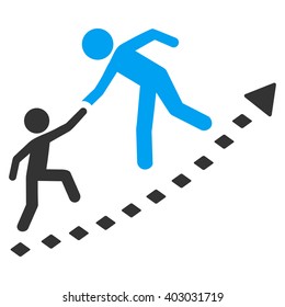 Education Progress vector toolbar icon. Style is flat icon symbol, color, white background, rhombus dots.