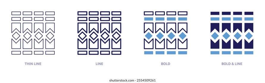 Education projects icon in 4 different styles. Thin Line, Line, Bold, and Bold Line. Duotone style. Editable stroke.