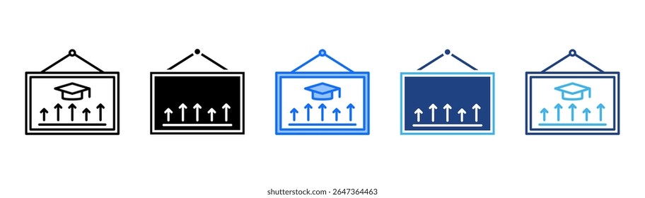Education Reform icon set multiple style collection