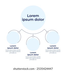 Education related circular diagram infographic. Learning concepts. Information structure. Data visualization with 3 options. Hierarchy chart round