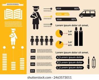 Education related info-graphics collection design