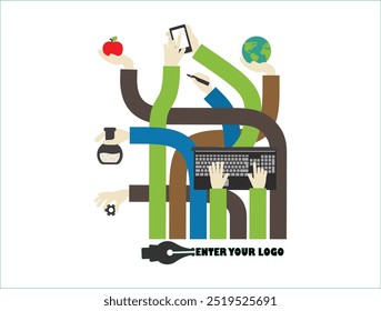 education related logo, vector logo, unique logo