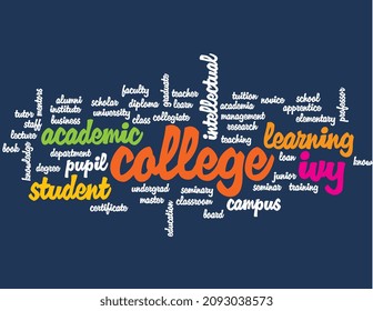 EDUCATION RELATED WORLD CLOUD AOP GRAPHIC VECTOR SKETCH
