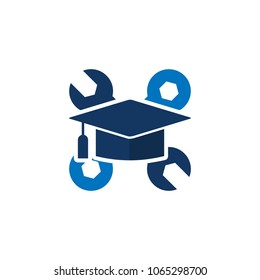 Education Repair Logo Icon Design