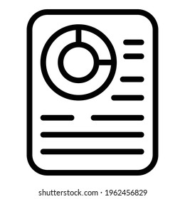 Education report icon. Outline Education report vector icon for web design isolated on white background