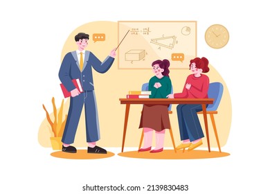 Education Resources Illustration concept. Flat illustration isolated on white background.