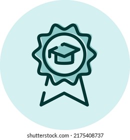 Education reward, illustration, vector on a white background.