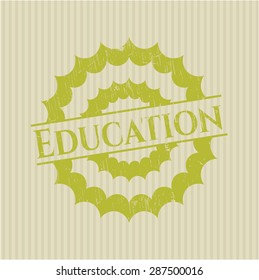 Education rubber grunge seal